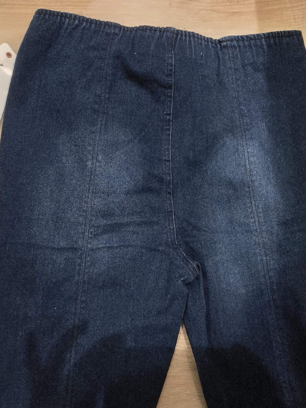 Tinseltown Dark Blue Flare Jeans with Elastic Waist - Picture 4 of 7